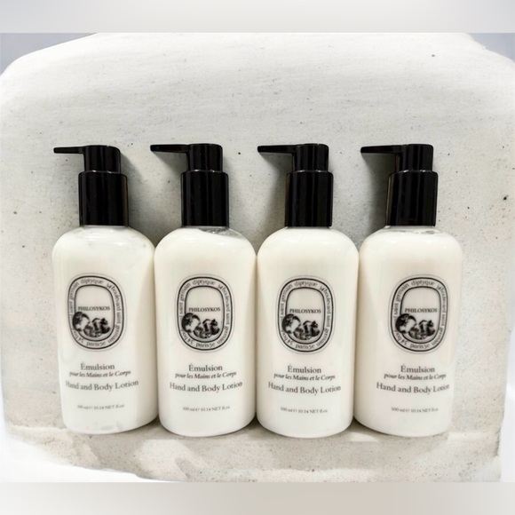 DIPTYQUE PHILOSYKOS BRAND NEW AUTHENTIC HAND & BODY LOTION (4 PACK) 10.14oz